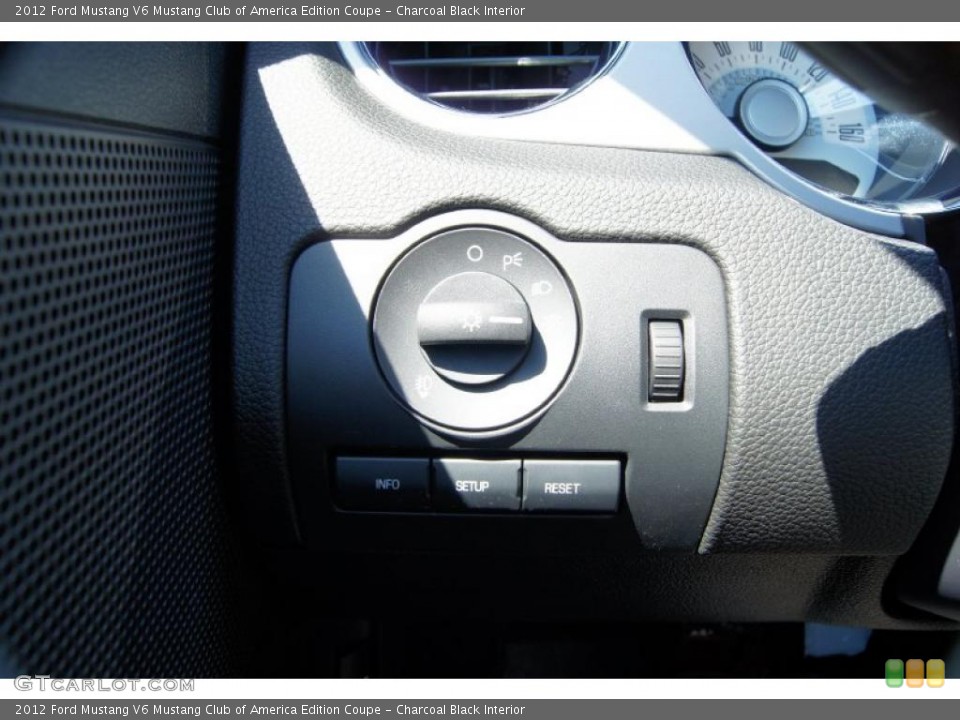 Charcoal Black Interior Controls for the 2012 Ford Mustang V6 Mustang Club of America Edition Coupe #47565935