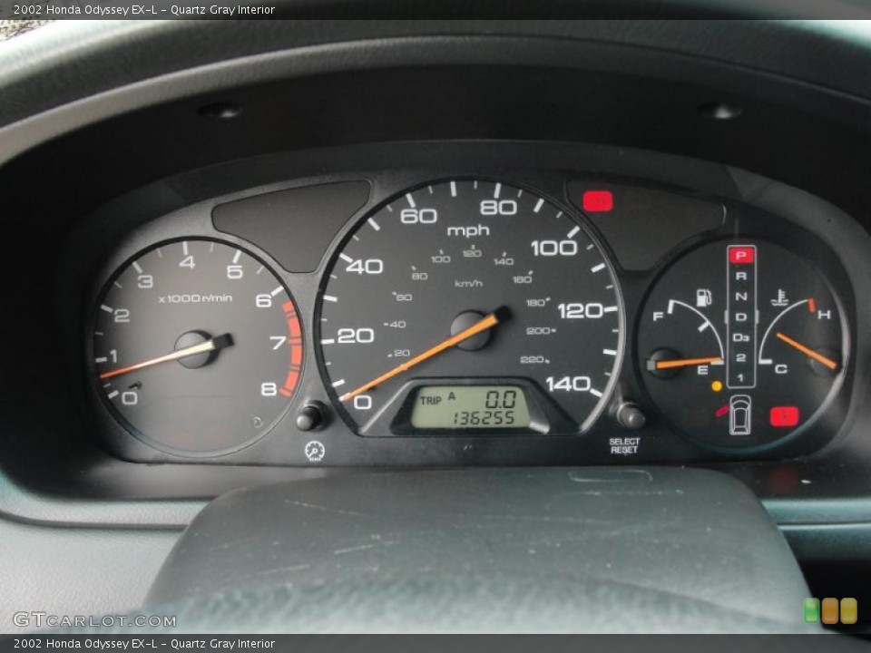 Quartz Gray Interior Gauges for the 2002 Honda Odyssey EX-L #47567024
