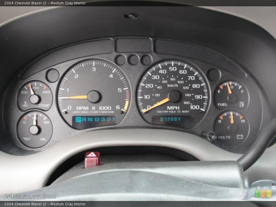 Medium Gray Interior Gauges for the 2004 Chevrolet Blazer LS #47568719