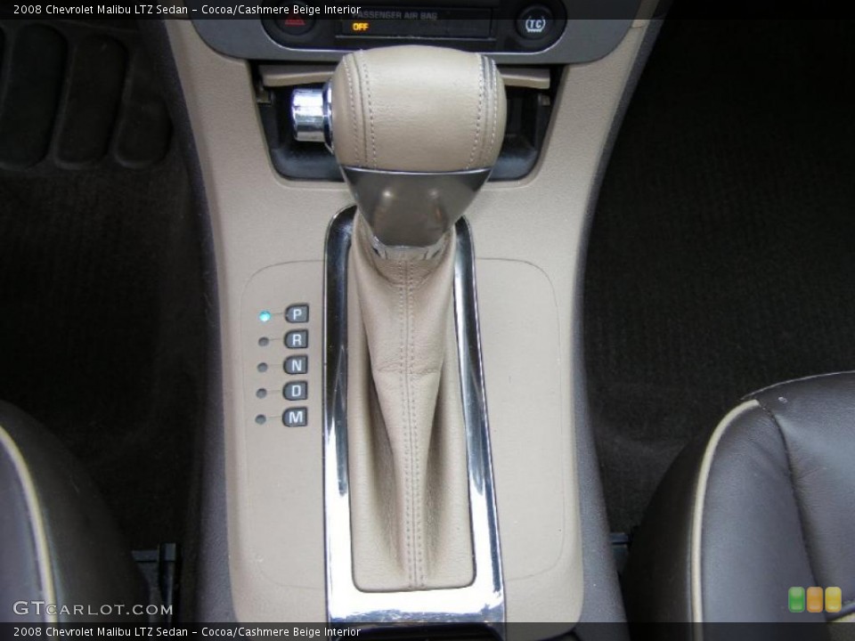 Cocoa/Cashmere Beige Interior Transmission for the 2008 Chevrolet Malibu LTZ Sedan #47573768