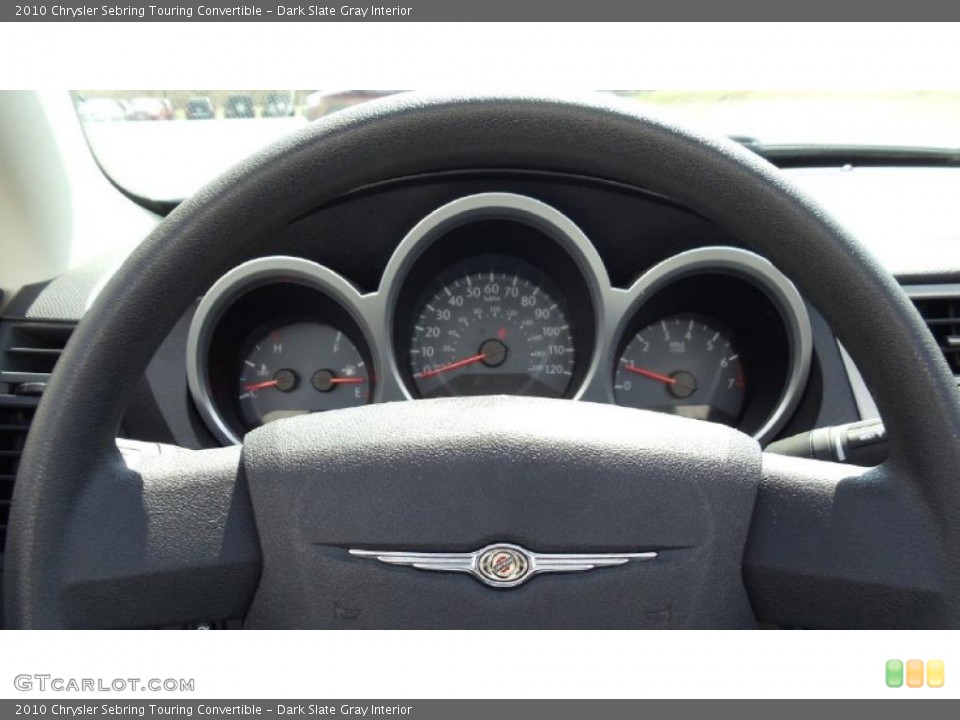 Dark Slate Gray Interior Gauges for the 2010 Chrysler Sebring Touring Convertible #47573861