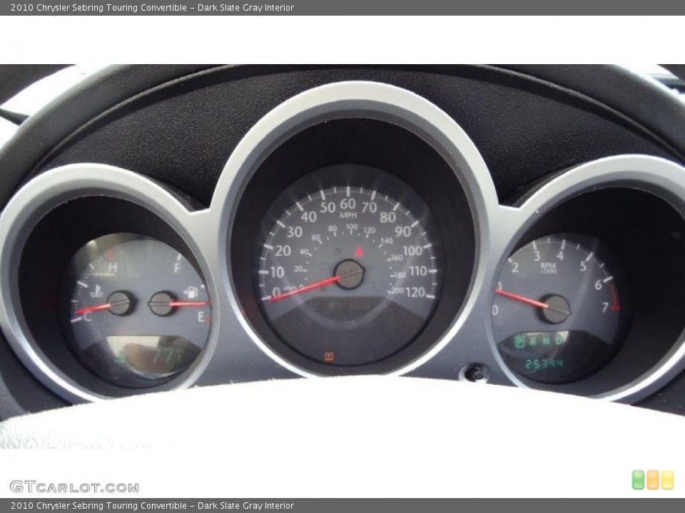 Dark Slate Gray Interior Gauges for the 2010 Chrysler Sebring Touring Convertible #47573873