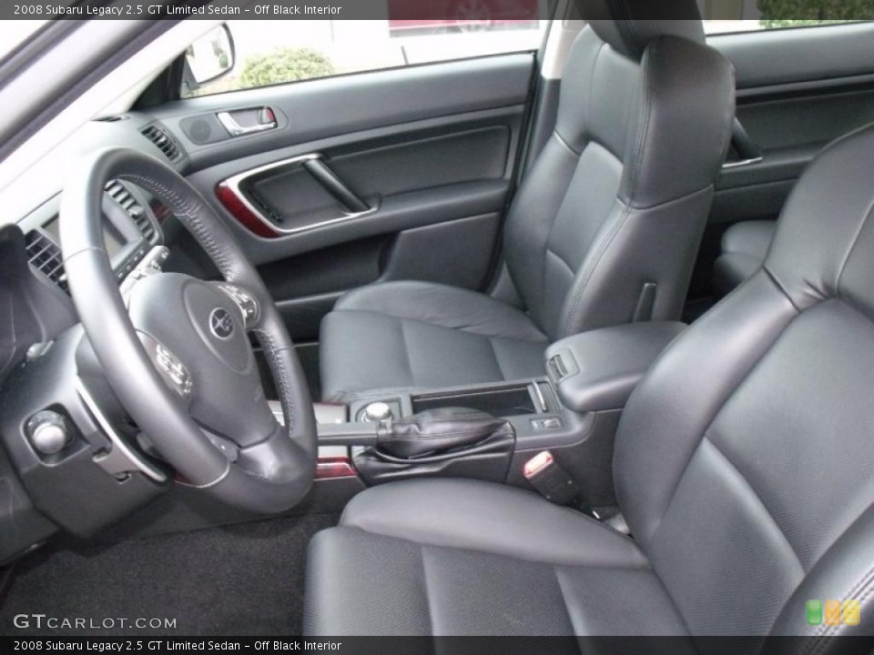 Off Black Interior Photo for the 2008 Subaru Legacy 2.5 GT Limited Sedan #47579366