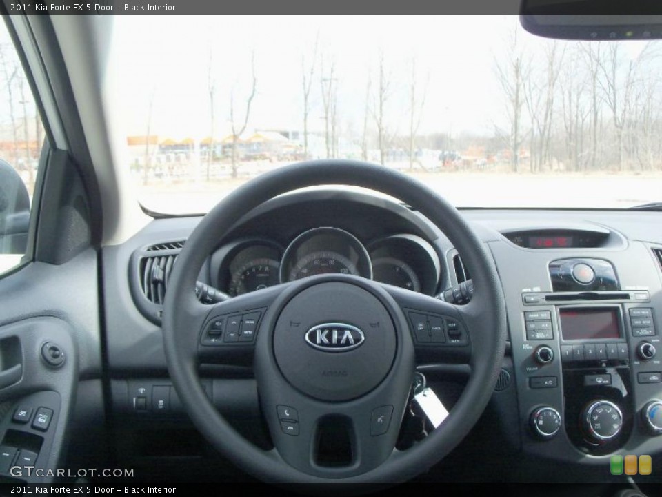 Black Interior Steering Wheel for the 2011 Kia Forte EX 5 Door #47587648