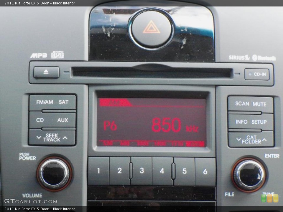 Black Interior Controls for the 2011 Kia Forte EX 5 Door #47587732