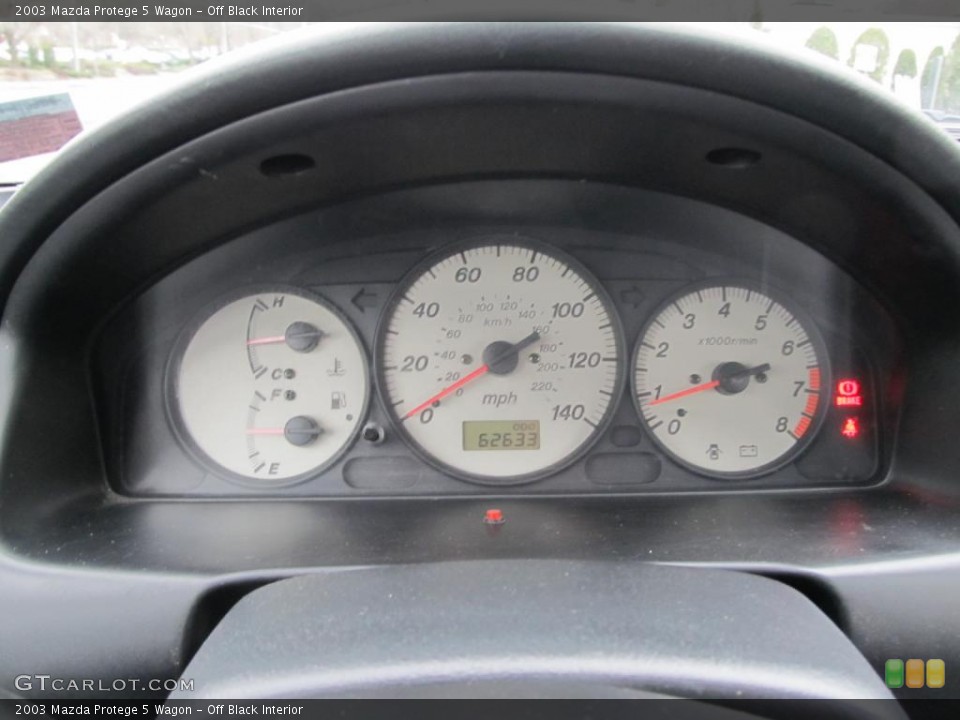 Off Black Interior Gauges for the 2003 Mazda Protege 5 Wagon #47587822