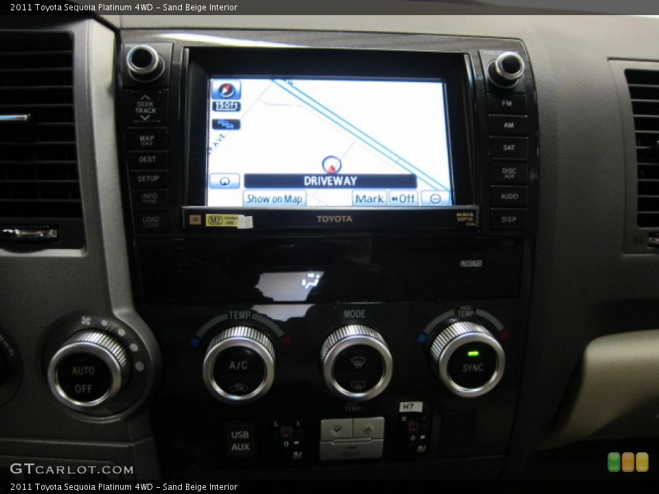 Sand Beige Interior Navigation for the 2011 Toyota Sequoia Platinum 4WD #47589082