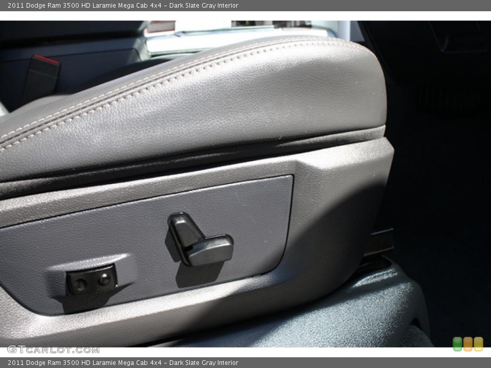 Dark Slate Gray Interior Controls for the 2011 Dodge Ram 3500 HD Laramie Mega Cab 4x4 #47603771