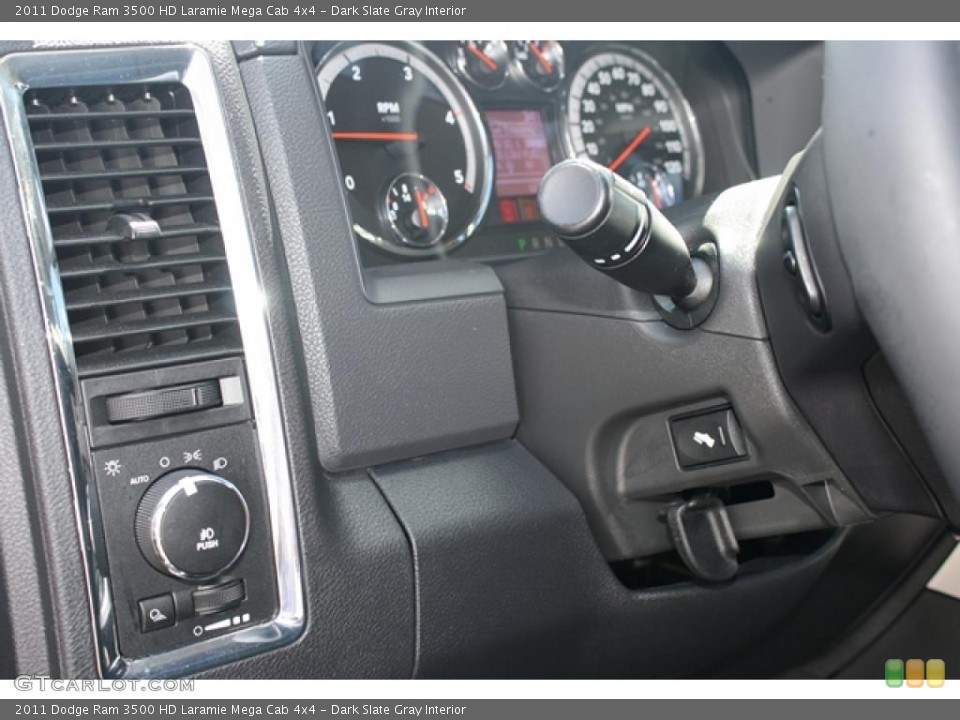 Dark Slate Gray Interior Controls for the 2011 Dodge Ram 3500 HD Laramie Mega Cab 4x4 #47603846