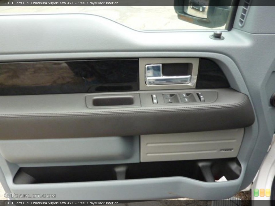 Steel Gray/Black Interior Door Panel for the 2011 Ford F150 Platinum SuperCrew 4x4 #47605685
