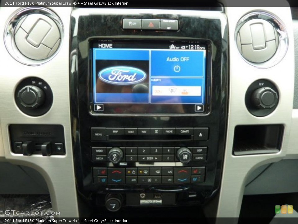 Steel Gray/Black Interior Controls for the 2011 Ford F150 Platinum SuperCrew 4x4 #47605757