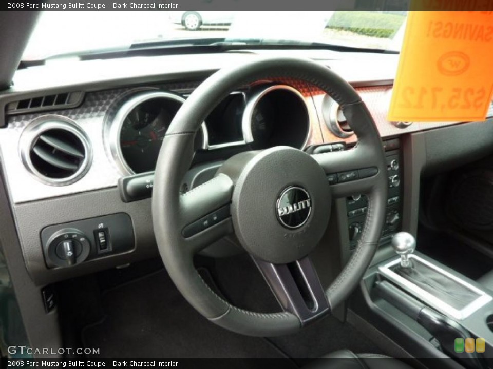 Dark Charcoal Interior Steering Wheel for the 2008 Ford Mustang Bullitt Coupe #47607011