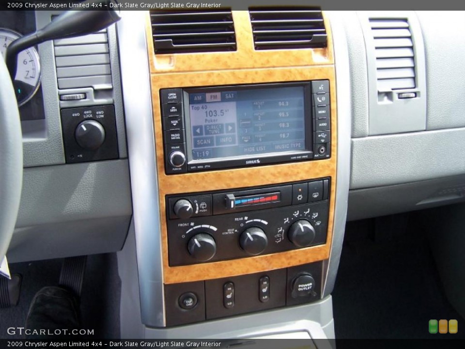 Dark Slate Gray/Light Slate Gray Interior Controls for the 2009 Chrysler Aspen Limited 4x4 #47607029