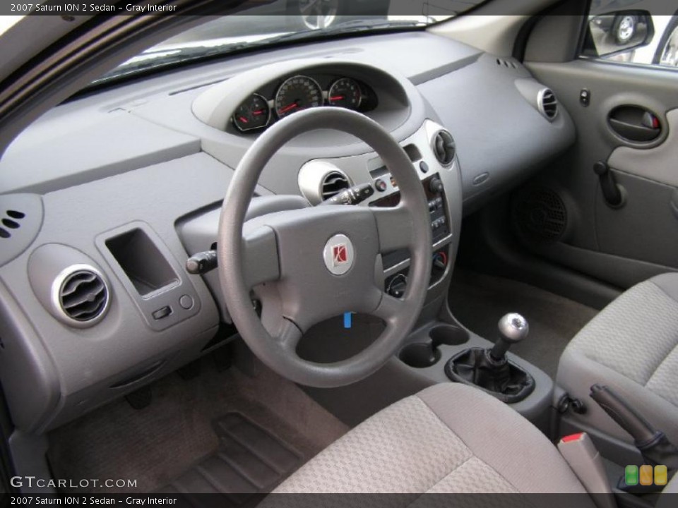 Gray Interior Prime Interior for the 2007 Saturn ION 2 Sedan #47607683