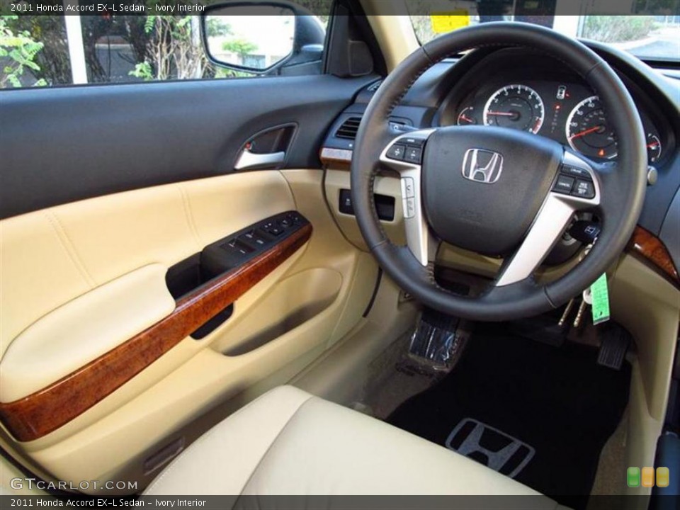 Ivory Interior Steering Wheel for the 2011 Honda Accord EX-L Sedan #47610413