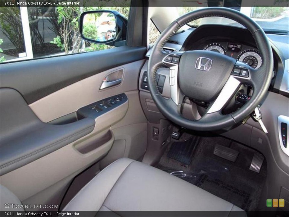 Beige Interior Steering Wheel for the 2011 Honda Odyssey EX-L #47610713
