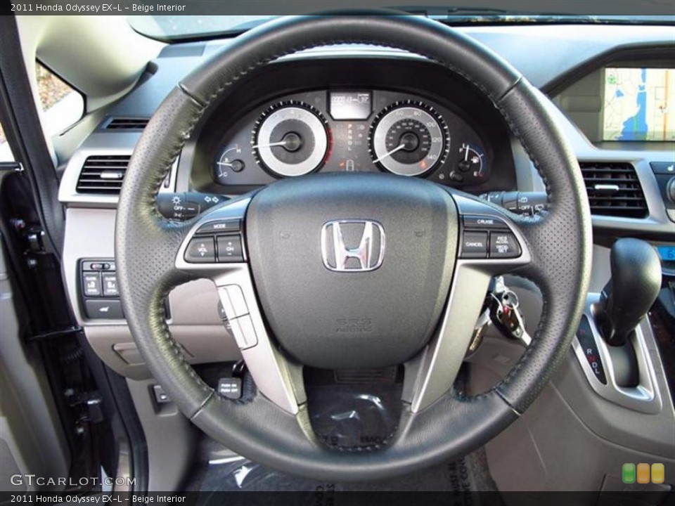 Beige Interior Steering Wheel for the 2011 Honda Odyssey EX-L #47610809