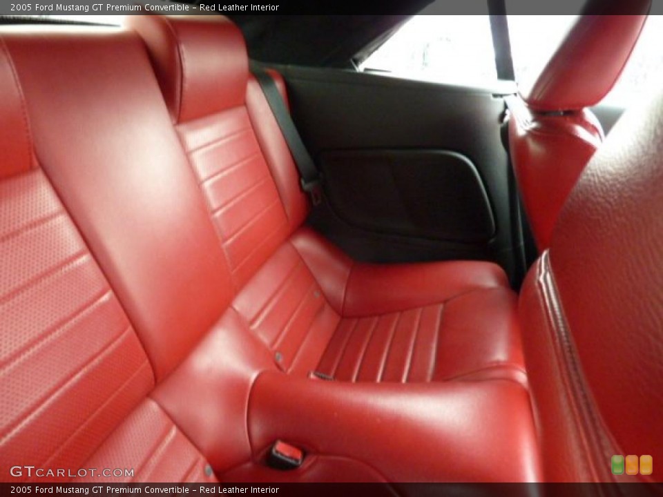 Red Leather Interior Photo for the 2005 Ford Mustang GT Premium Convertible #47611205