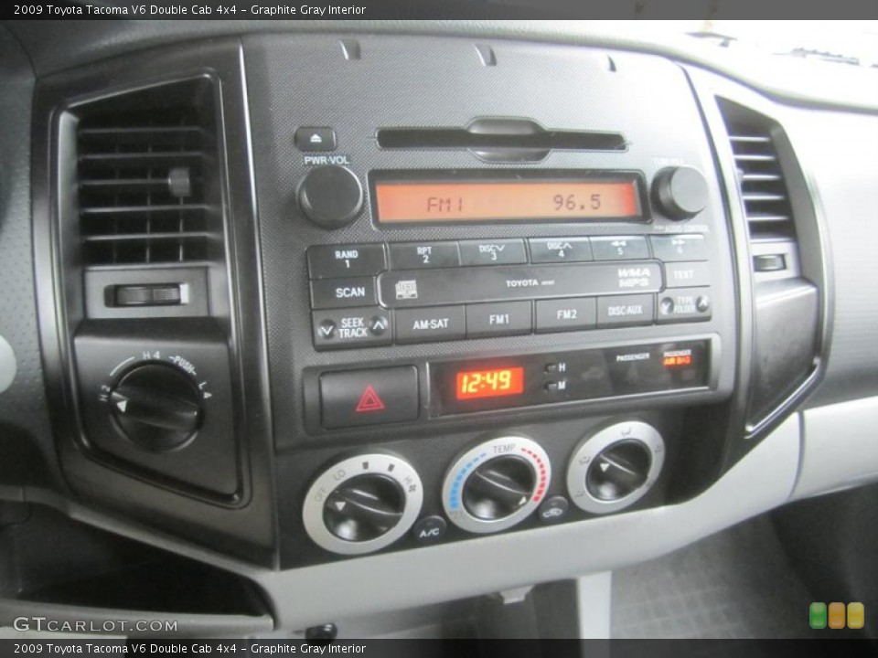 Graphite Gray Interior Controls for the 2009 Toyota Tacoma V6 Double Cab 4x4 #47615732
