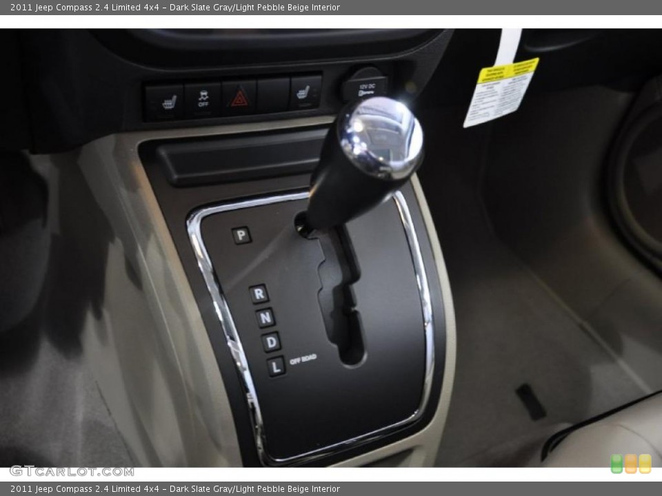 Dark Slate Gray/Light Pebble Beige Interior Transmission for the 2011 Jeep Compass 2.4 Limited 4x4 #47616761