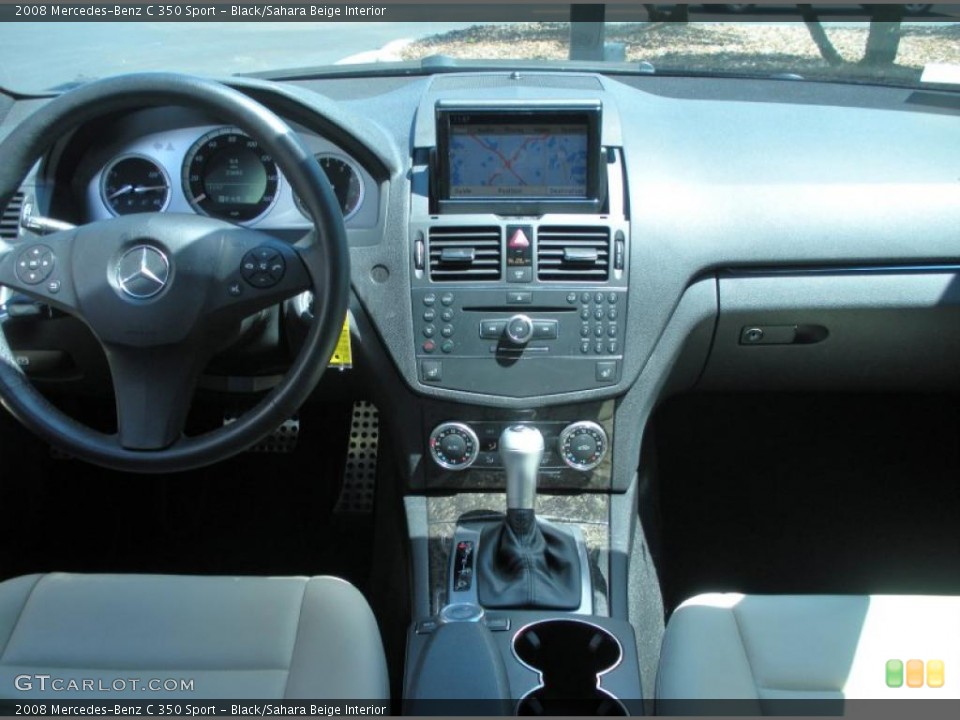 Black/Sahara Beige Interior Dashboard for the 2008 Mercedes-Benz C 350 Sport #47618138