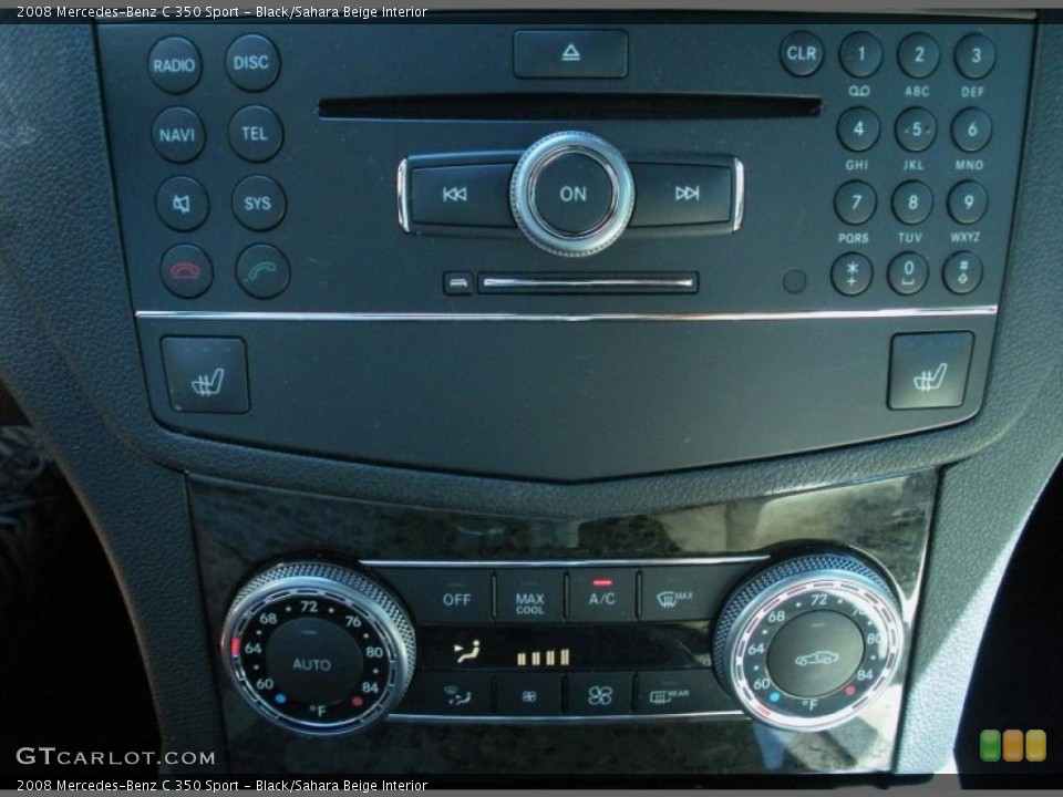 Black/Sahara Beige Interior Controls for the 2008 Mercedes-Benz C 350 Sport #47618228