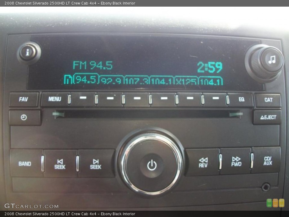 Ebony Black Interior Controls for the 2008 Chevrolet Silverado 2500HD LT Crew Cab 4x4 #47620250