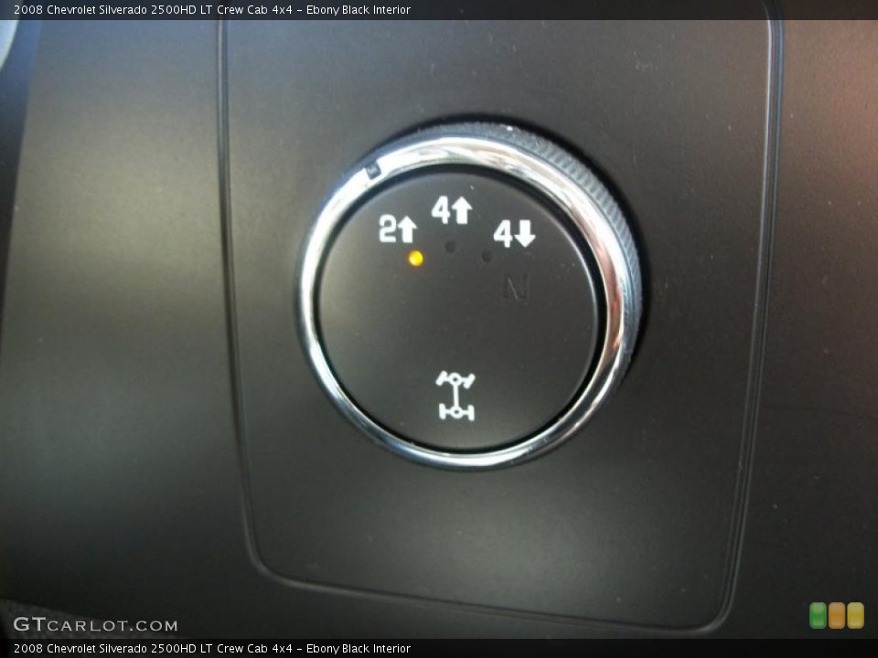 Ebony Black Interior Controls for the 2008 Chevrolet Silverado 2500HD LT Crew Cab 4x4 #47620280