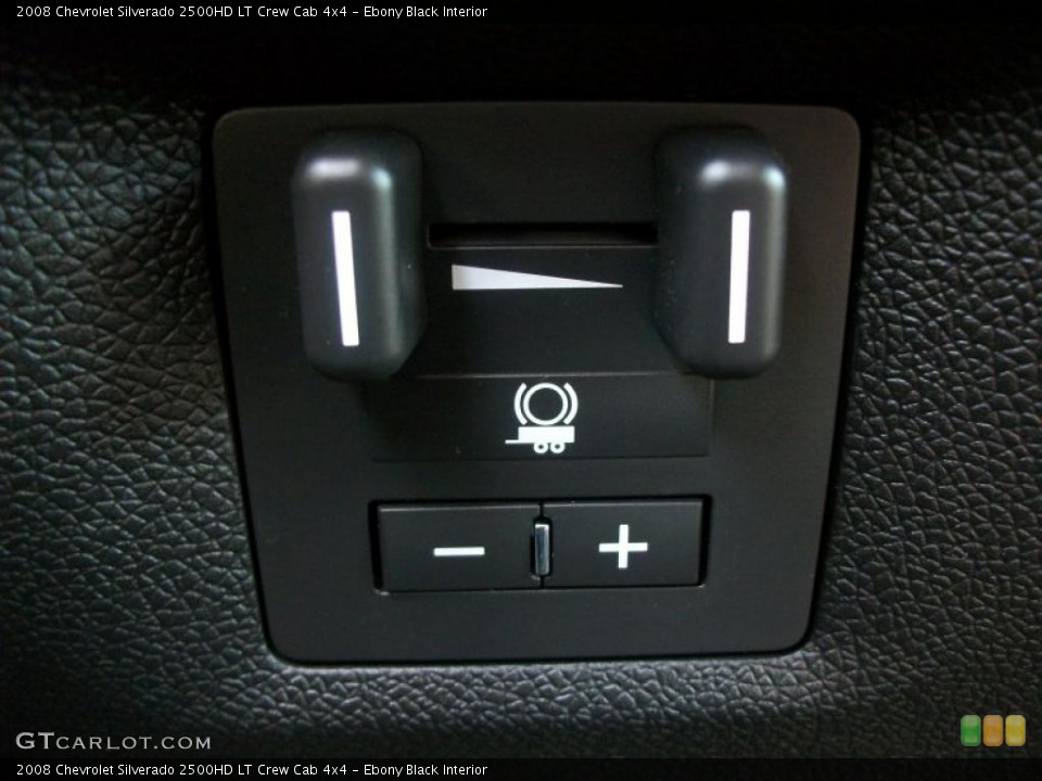 Ebony Black Interior Controls for the 2008 Chevrolet Silverado 2500HD LT Crew Cab 4x4 #47620307