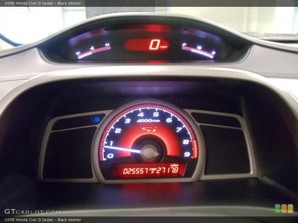 Black Interior Gauges for the 2008 Honda Civic Si Sedan #47620676