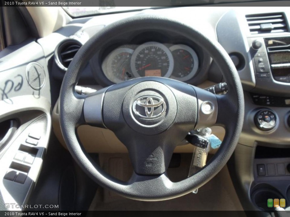 Sand Beige Interior Steering Wheel for the 2010 Toyota RAV4 V6 #47620972