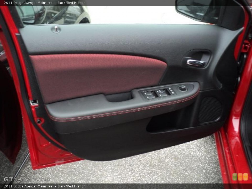 Black/Red Interior Door Panel for the 2011 Dodge Avenger Mainstreet #47622074