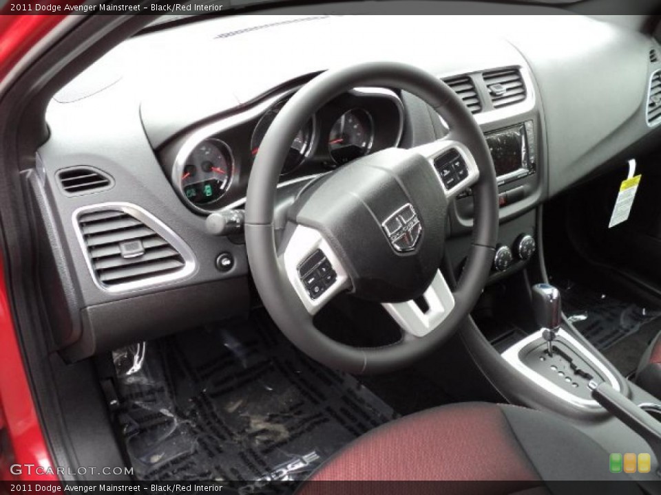 Black/Red Interior Steering Wheel for the 2011 Dodge Avenger Mainstreet #47622158