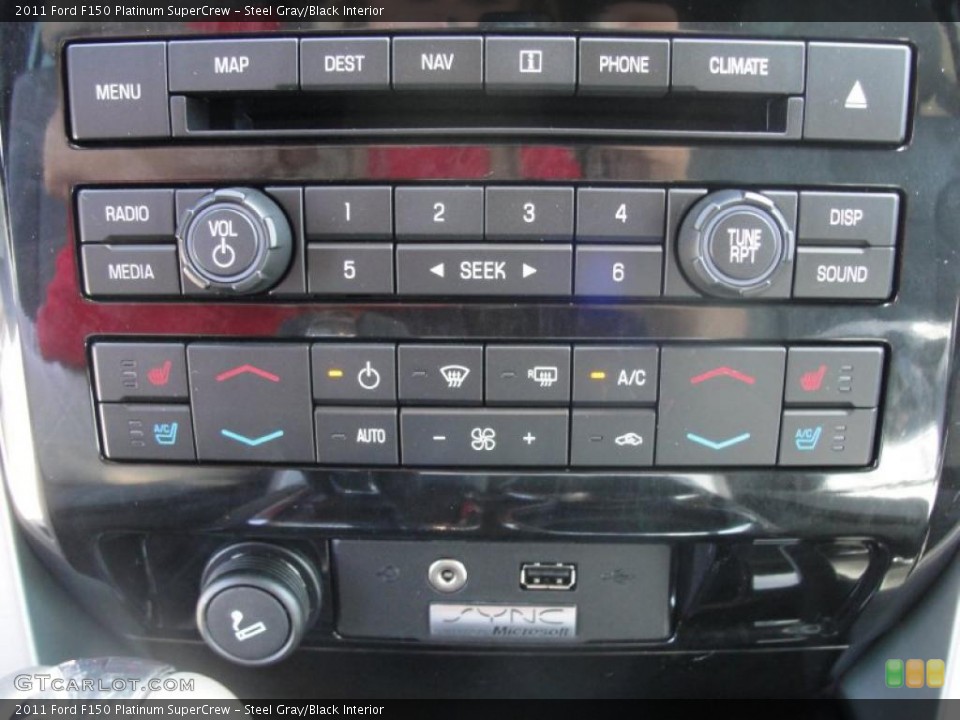 Steel Gray/Black Interior Controls for the 2011 Ford F150 Platinum SuperCrew #47622890