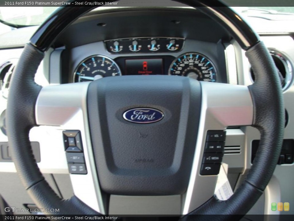 Steel Gray/Black Interior Steering Wheel for the 2011 Ford F150 Platinum SuperCrew #47622965