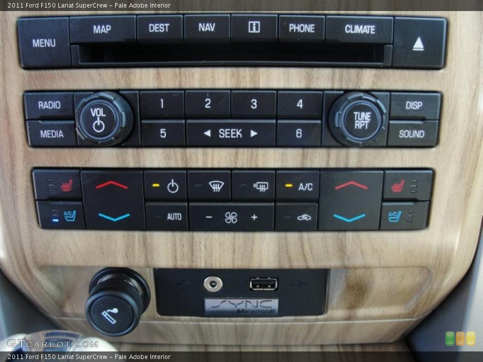 Pale Adobe Interior Controls for the 2011 Ford F150 Lariat SuperCrew #47623511