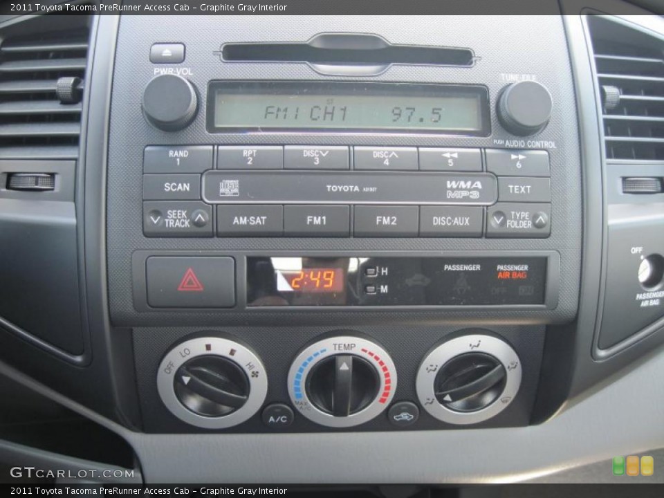 Graphite Gray Interior Controls for the 2011 Toyota Tacoma PreRunner Access Cab #47624093