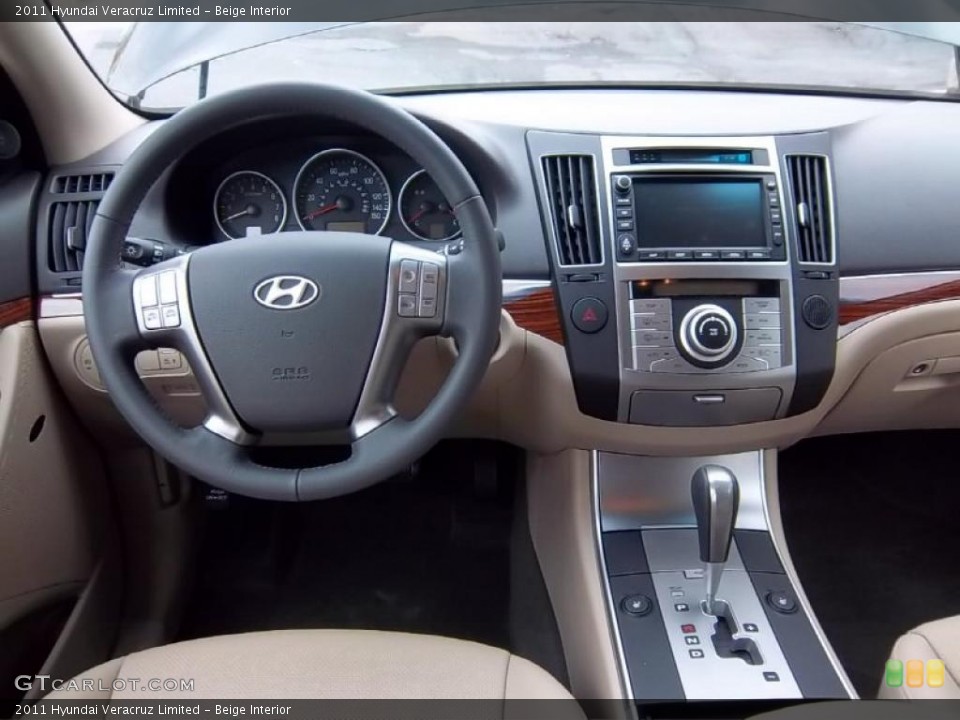 Beige Interior Dashboard for the 2011 Hyundai Veracruz Limited #47624345