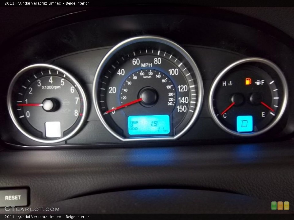 Beige Interior Gauges for the 2011 Hyundai Veracruz Limited #47624417