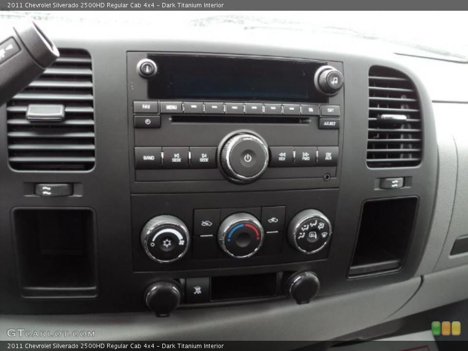 Dark Titanium Interior Controls for the 2011 Chevrolet Silverado 2500HD Regular Cab 4x4 #47624798
