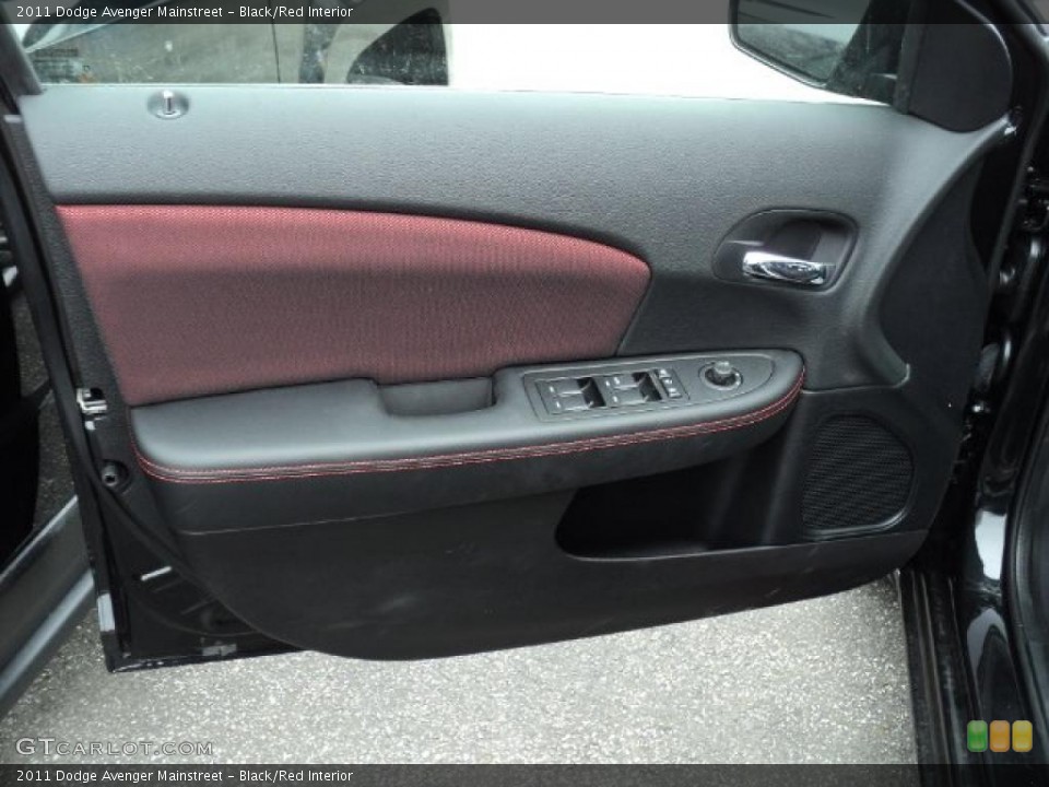 Black/Red Interior Door Panel for the 2011 Dodge Avenger Mainstreet #47625758