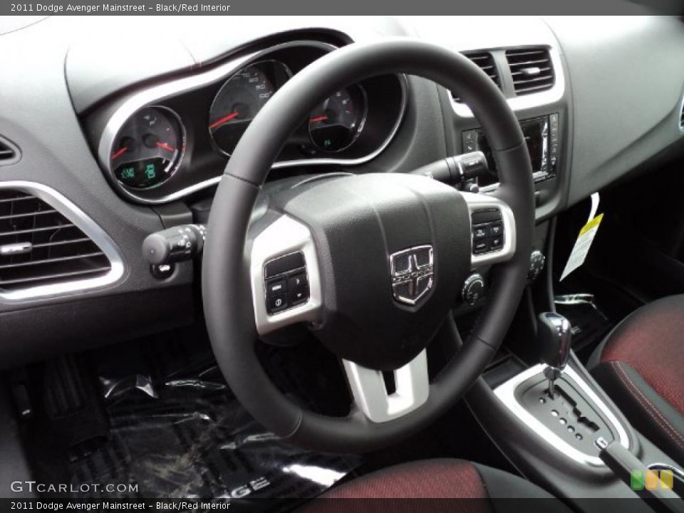 Black/Red Interior Steering Wheel for the 2011 Dodge Avenger Mainstreet #47625828
