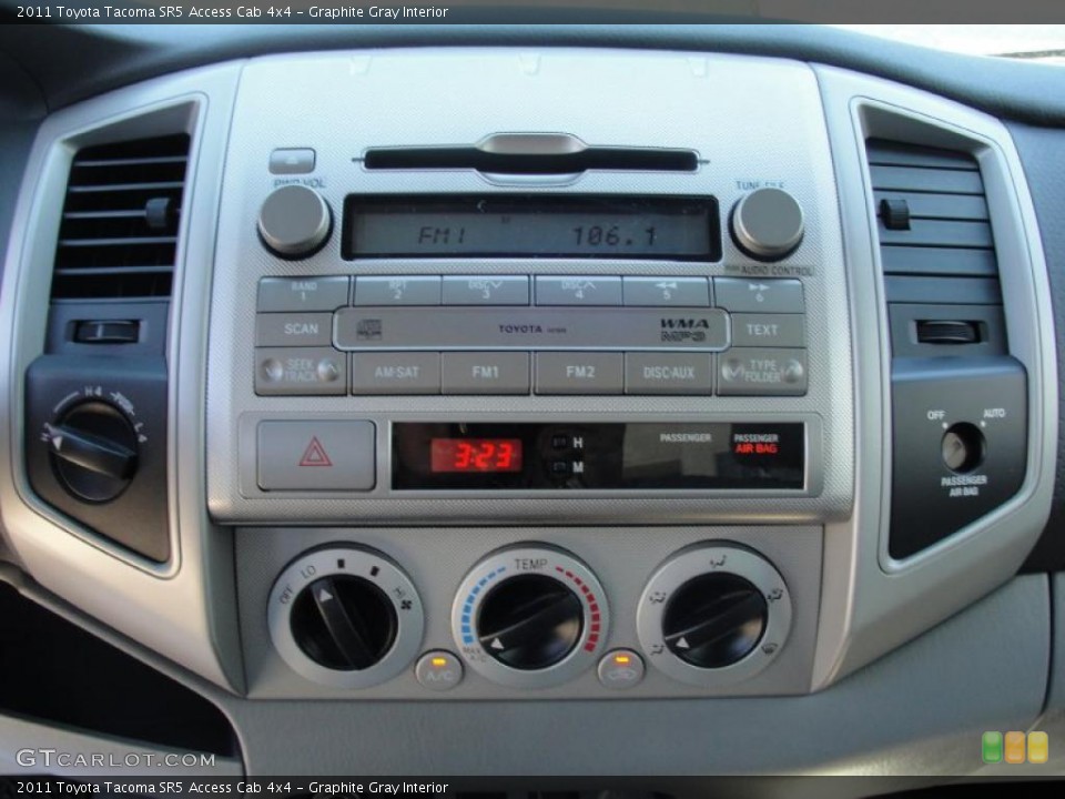 Graphite Gray Interior Controls for the 2011 Toyota Tacoma SR5 Access Cab 4x4 #47628731