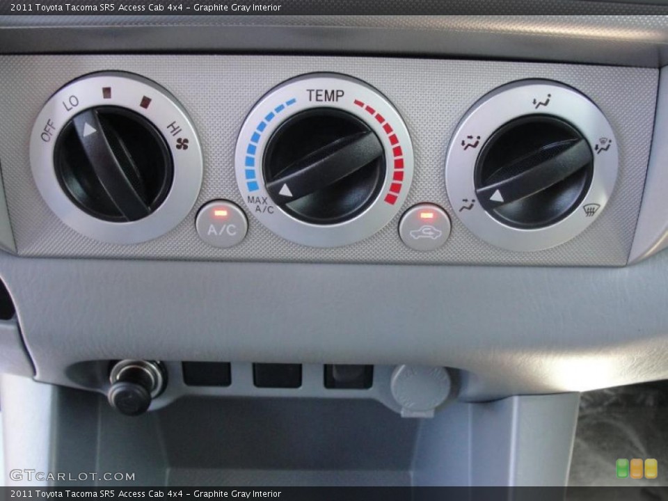 Graphite Gray Interior Controls for the 2011 Toyota Tacoma SR5 Access Cab 4x4 #47628761