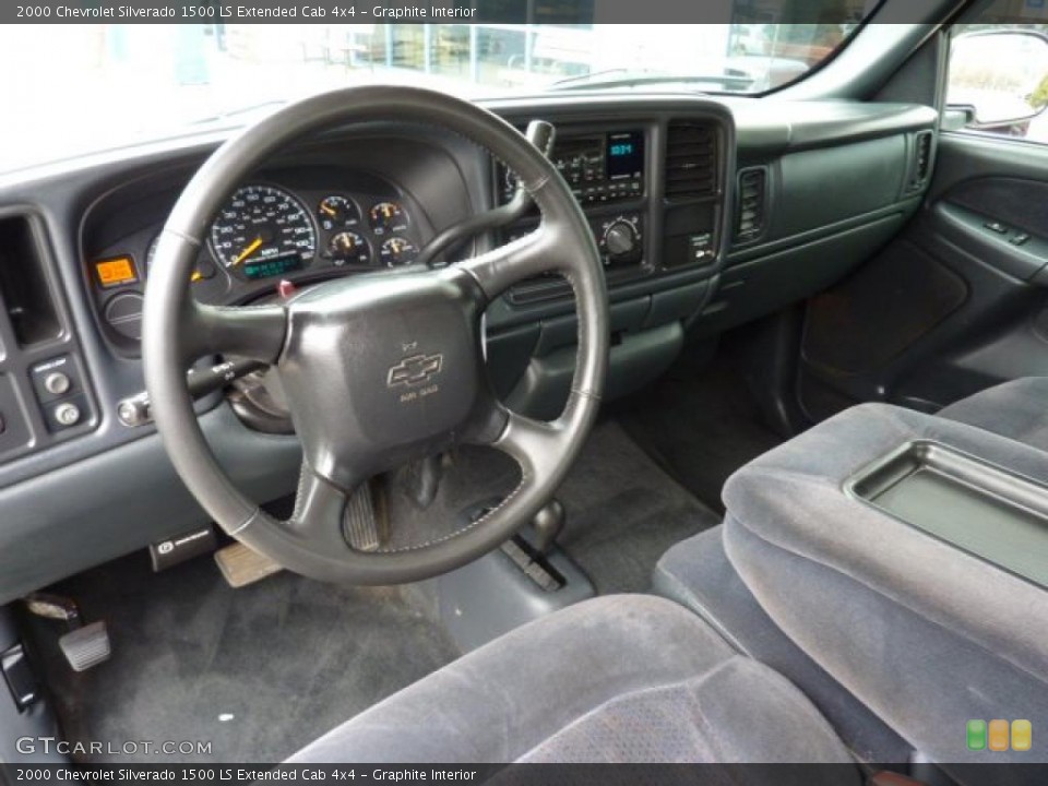 Graphite Interior Prime Interior for the 2000 Chevrolet Silverado 1500 LS Extended Cab 4x4 #47636875