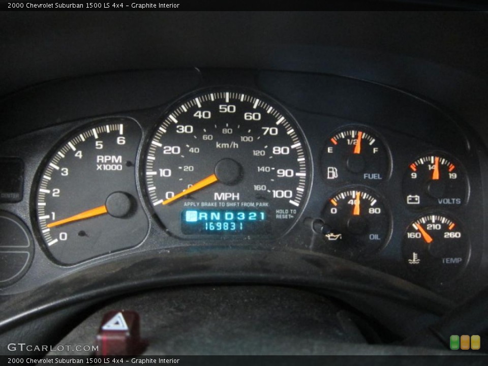 Graphite Interior Gauges for the 2000 Chevrolet Suburban 1500 LS 4x4 #47639980
