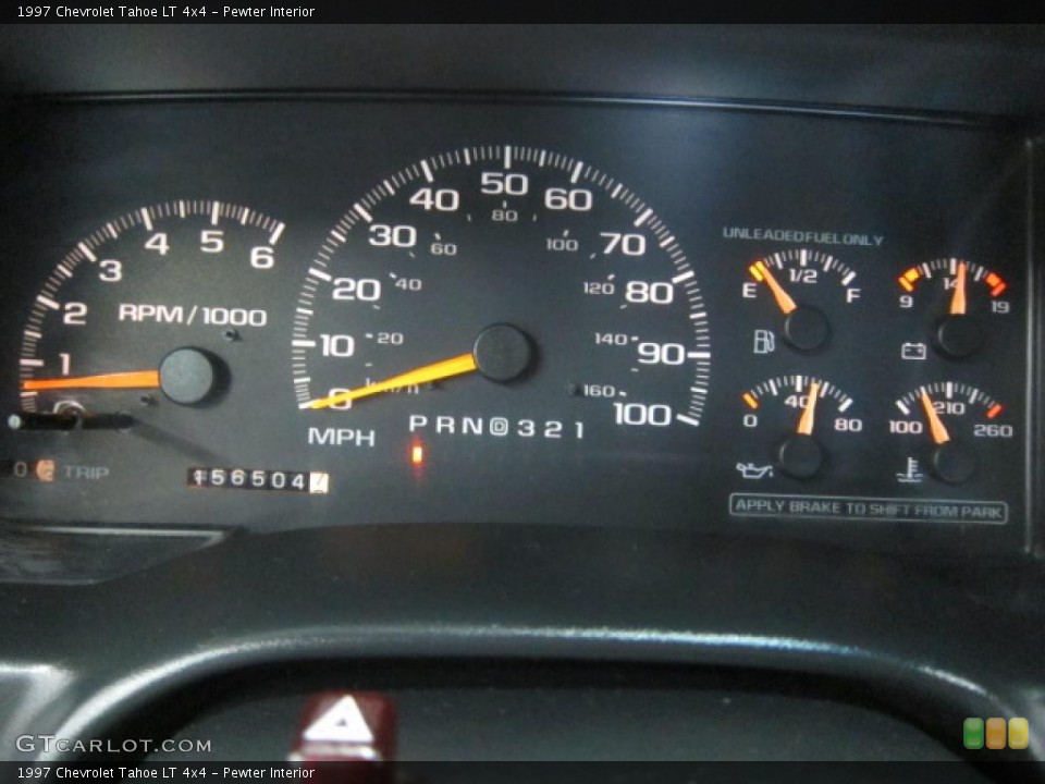 Pewter Interior Gauges for the 1997 Chevrolet Tahoe LT 4x4 #47640154