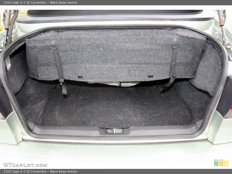Warm Beige Interior Trunk for the 2000 Saab 9-3 SE Convertible #47642509