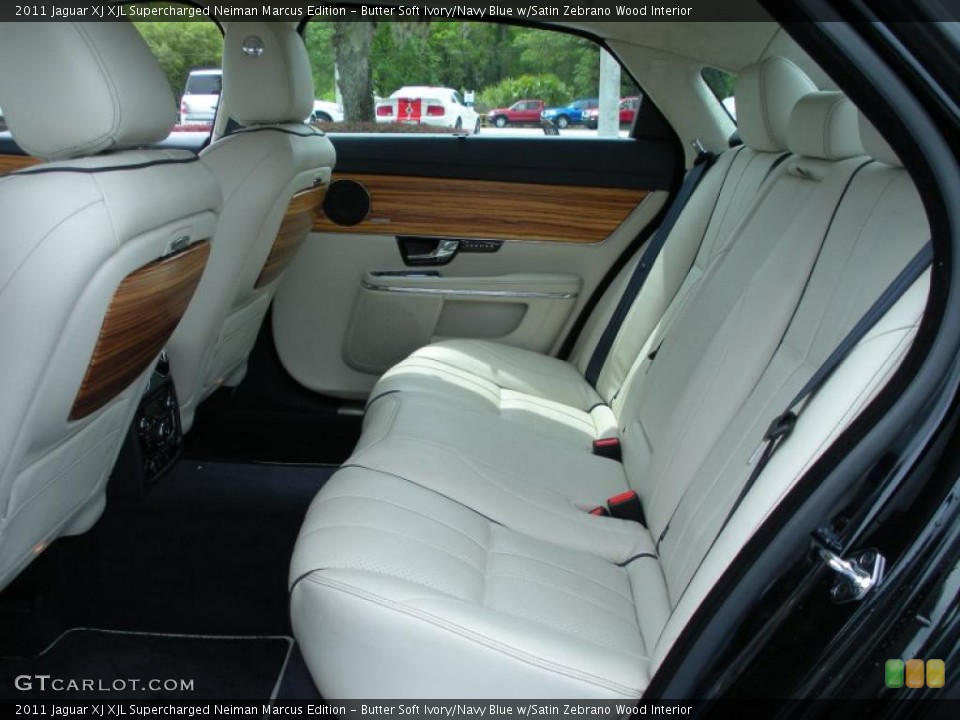 Butter Soft Ivory/Navy Blue w/Satin Zebrano Wood Interior Photo for the 2011 Jaguar XJ XJL Supercharged Neiman Marcus Edition #47645356