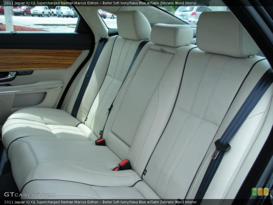 Butter Soft Ivory/Navy Blue w/Satin Zebrano Wood Interior Photo for the 2011 Jaguar XJ XJL Supercharged Neiman Marcus Edition #47645371
